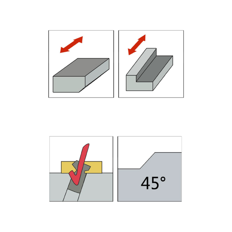  ČELNÁ FRÉZA, Kr=45°