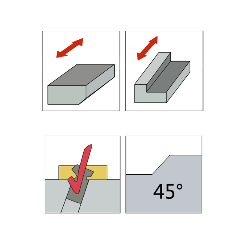  ČELNÁ FRÉZA, Kr=45°