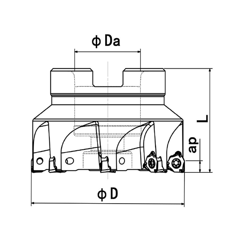 ČELNÁ FRÉZA,Kr=90°